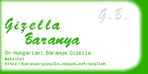 gizella baranya business card